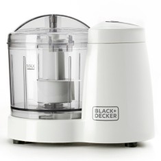 Tocator BXCH120E, 120 W, 2 trepte de viteza, vas din plastic de 0.35 litri, lame din otel inoxidabil, capac cu blocaj de siguranta, alb