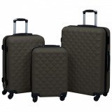 Set de valize cu carcasa rigida, 3 piese, antracit, ABS GartenMobel Dekor, vidaXL