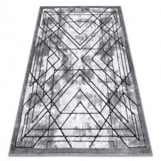 Covor modern COZY Tico, geometric - structural două niveluri de l&acirc;nă gri, 140x190 cm