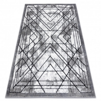 Covor modern COZY Tico, geometric - structural două niveluri de l&amp;acirc;nă gri, 160x220 cm foto