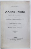 CONCLUZIUNI ...DIN PARTEA COMISIUNEI LEGATELOR..DIN ATENA ..IN PROCESUL CU MOSTENITORII DEFUNCTULUI VANGHELIE ZAPPA de EM. PORUMBARU , 1906