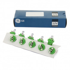 Set 10 Buc Bec General Electric GE B8.5D 12V 2W Verde GE 5303 PS