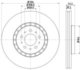 Disc frana HONDA CR-V IV (RE) (2012 - 2016) KRIEGER 0950004178