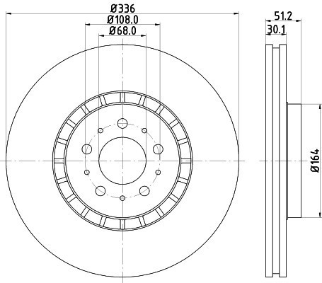 Disc frana HONDA CR-V III (RE) (2006 - 2012) KRIEGER 0950004178