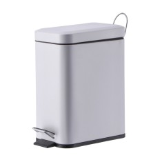 Cos gunoi cu clapeta fier alb 29,5 x 14 x 30 cm, 5 L