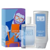 Set cadou Individual Blue,apa de toaleta 100 ml si gel de dus 250 ml, Avon