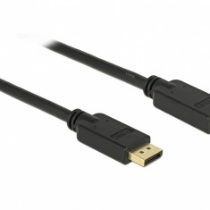 Cablu prelungitor DisplayPort v1.2 4K 60Hz 10m T-M Negru, Delock 84907