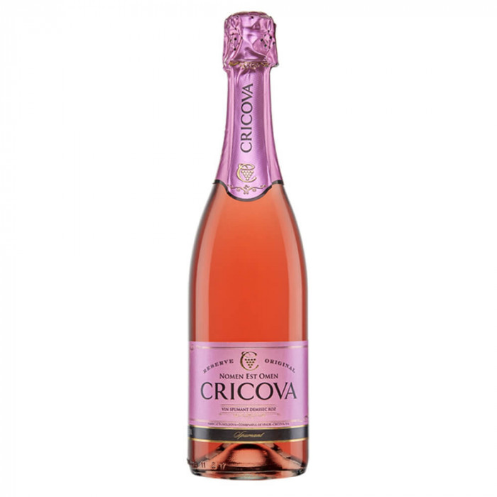 Vin Spumant Rose Demisec Cricova Reserve Original, 0.75l, Alcool 12.5%, Vin Spumant, Vin Rose Spumant, Vin Demisec Spumant, Vin Rose Cricova, Vin Spum