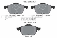 TEXTAR 2301802 Q+ set placute frana,frana disc