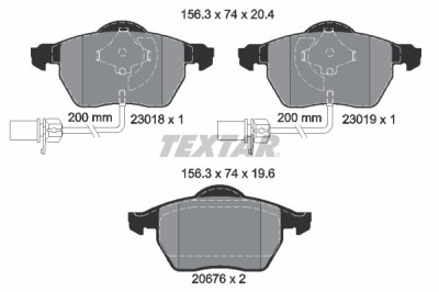 TEXTAR 2301802 Q+ set placute frana,frana disc foto