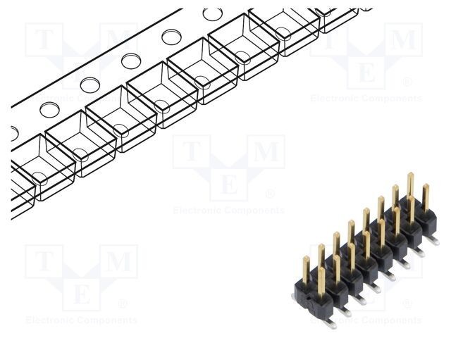 Conector şiruri pini tată 16 pini 2,54mm aurit SMT SAMTEC
