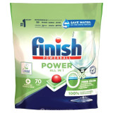 Detergent pentru masina de spalat vase formula 0% Finish Powerball, 70 spalari