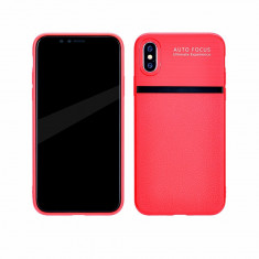 Husa Spate Upzz Auto Focus Silicon Soft iPhone X,iphone 10 Red foto