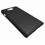 Husa tip capac plastic cauciucat neagra pentru LG Optimus L9 II D605