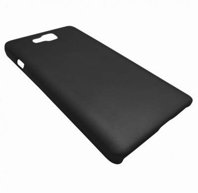 Husa tip capac plastic cauciucat neagra pentru LG Optimus L9 II D605 foto