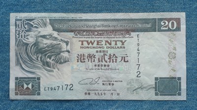 20 Dollars 1995 Hong Kong foto