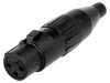 Amphenol Conector XLR Mamă 3 Pini, Montare Prin Lipire, Pentru Cablu, Diametru 3-6.5mm