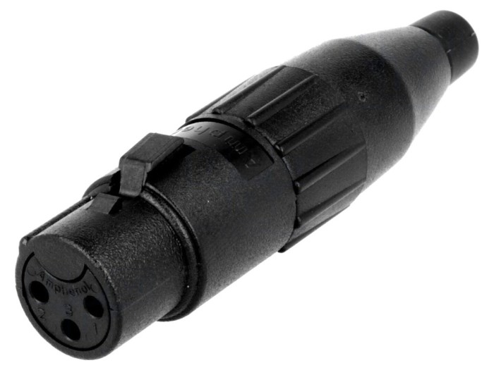 Conector XLR mamă 3 pini pentru cablu