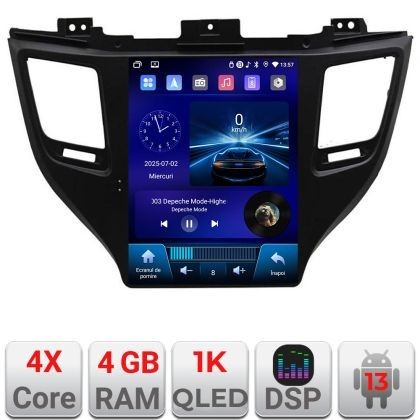 Navigatie Hyundai Tucson 2015-2020 tip tesla radio gps internet 4 Core carplay android auto 4+64 Incell Display kit-tesla-546+EDT-E220-RK CarStore Tec
