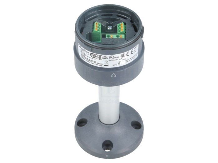 Suport vertical negru IP65 &Oslash;60mm