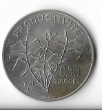 Moneda 0,50 gourdes 1981 - Haiti, FAO, tiraj: 14000, America de Nord, Bronz-Aluminiu
