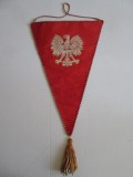 Polonia fanion mare 330 x 220 mm Federația Poloneză de Volei anii 70