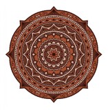 Cumpara ieftin Sticker decorativ Mandala, Maro, 50 cm, 1069STK