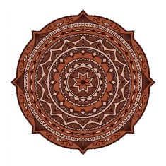 Sticker decorativ Mandala, Maro, 50 cm, 1069STK