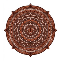 Sticker decorativ Mandala, Maro, 50 cm, 1069STK