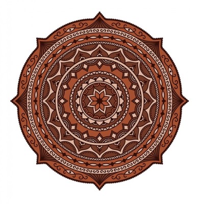 Sticker decorativ Mandala, Maro, 50 cm, 1069STK foto