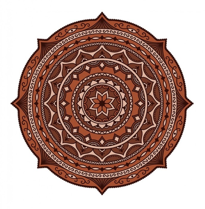Sticker decorativ Mandala, Maro, 50 cm, 1069STK