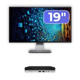 Pachet PC second hand HP ProDesk 400 G4 Mini cu monitor 19 inch