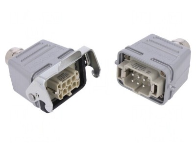 Conector HDC Tată-Mamă 6+6 PIN E6 Drept foto