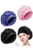 Boneta de Somn din Satin cu Banda Elastica - Albastru Marin, Negru, Roz, pentru Femei
