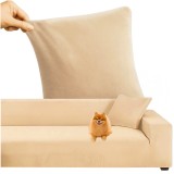 Husa elastica bej pentru canapea extensibila Ruhhy 145-185 cm