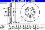 Disc frana CITROEN C5 III Break (TD) (2008 - 2016) ATE 24.0128-0269.1