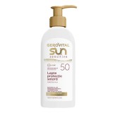 Cumpara ieftin Lapte protectie solara SPF50 Sensitive Sun, 200 ml, Gerovital