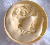 FARFURIE 3D BRADEX EDITIE LIMITATA DIN ALABASTRU CREATIE SERGIO BENVENUTI FEMEIE NUD - MUZA DANSULUI 21.5 CM