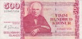 Islanda 500 kronur coroane 2001 VF