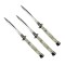 Set trei bricege automate stiletto, Italian Blade, otel inoxidabil, husa inclusa, argintiu, 33 cm