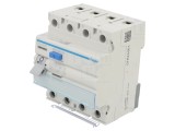 &Icirc;ntrerupător diferenţial 40A, 3+N, IP20 - HAGER