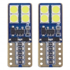 Led Canbus 8smd 2835 T10e (w5w) Alb 12v/24v Amio 01635