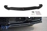 Spoiler Maxton Design versiunea 2 potrivit pentru bara frontala a Alfa Romeo Stelvio 2016-2020, lac negru Performance AutoTuning
