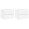 Noptiere montate pe perete cu lumini LED, 2 buc., alb