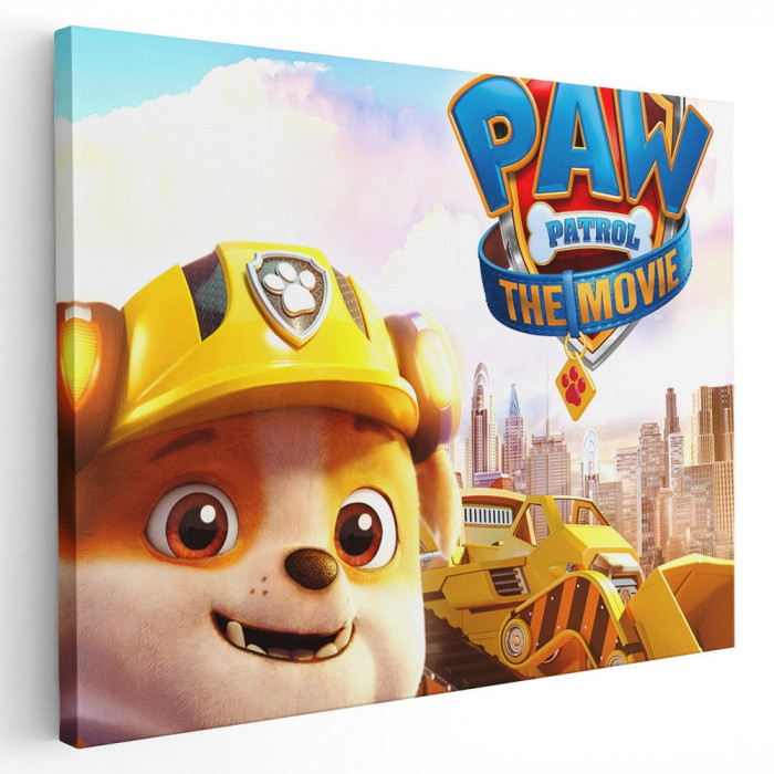 Tablou afis Paw Patrol patrula catelusilor desene animate 2232 Tablou canvas pe panza CU RAMA 50x70 cm
