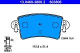 ATE 13.0460-3806.2 set placute frana,frana disc