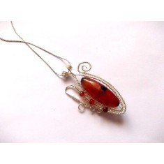 pandantiv agate cu sarma argintata 38577