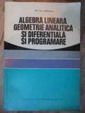 Algebra Lineara, Geometrie Analitica Si Diferentiala Si Progr - Gh. Th. Gheorghiu ,536728, Didactica Si Pedagogica