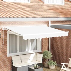 vidaXL Cortina Retractabilă Manual Alb 350x200 cm țesătură