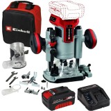 Einhell TP-RO 18 Set Li BL PXC + Starter Kit - Masina de frezat 6 8 mm motor fara perii + Set 1 acumulator si incarcator Li-Ion 18 V 4 Ah